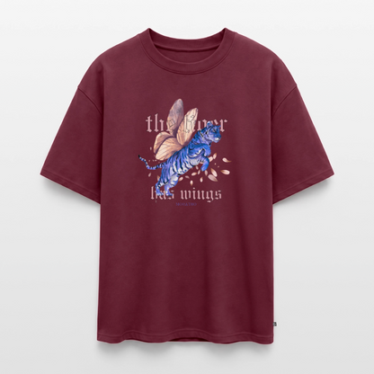 The Tiger has wings Shirt - burgundy