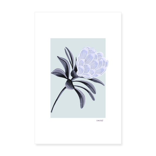 Blue Bloom Poster - white