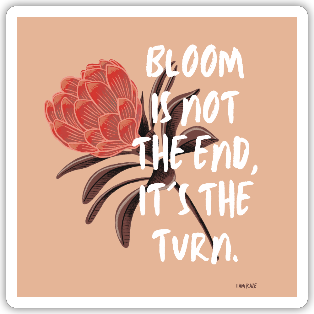Bloom Sticker - white matte